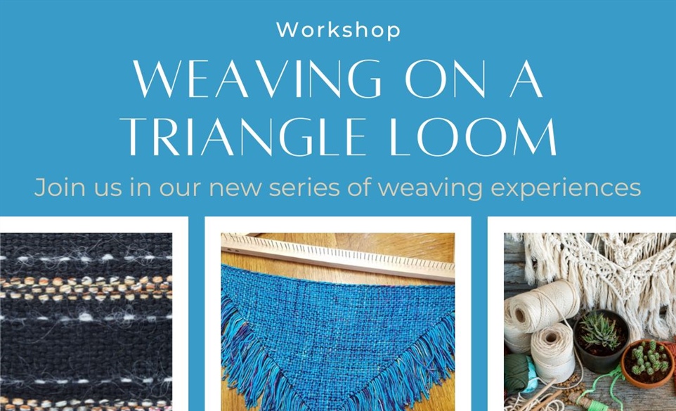 Weaving on a triangle loom