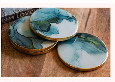 Alcohol Ink Coaster Workshop!