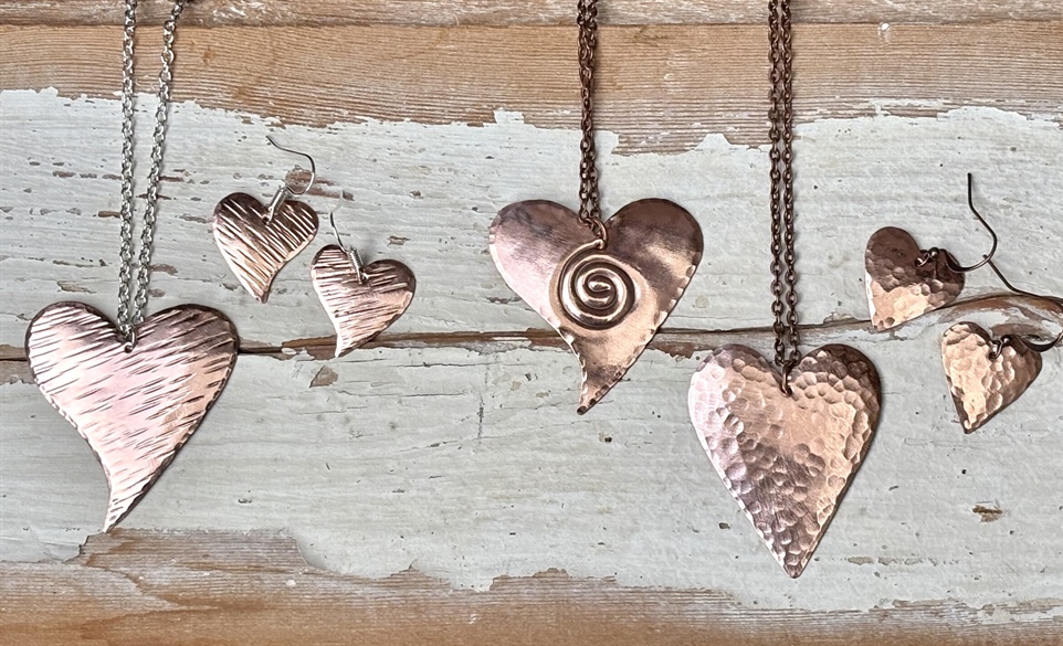 Copper Heart Jewelry Set Class