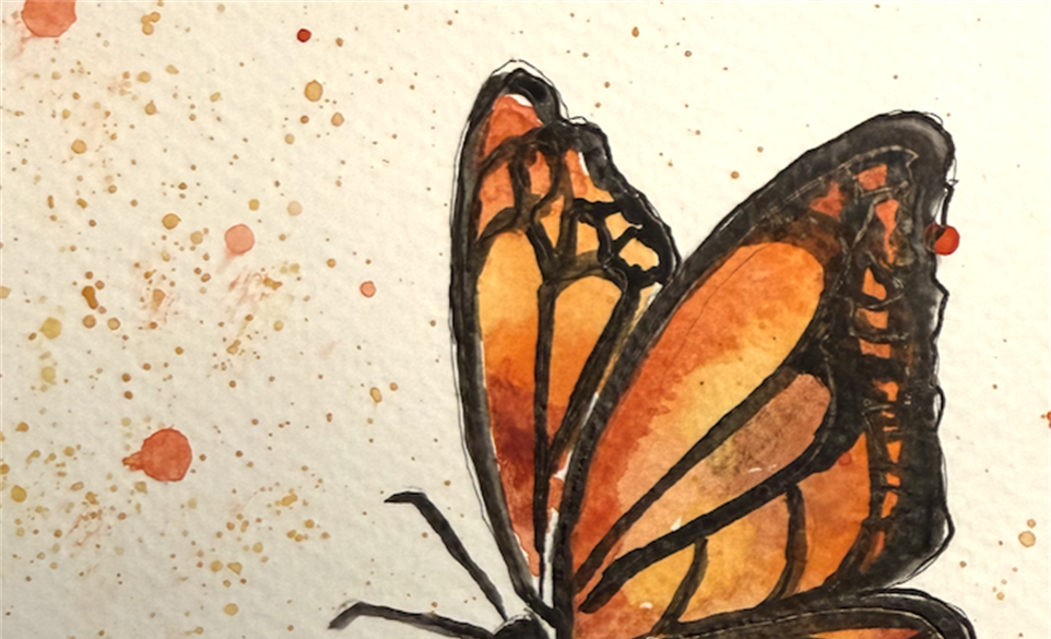 Watercolor Monarch