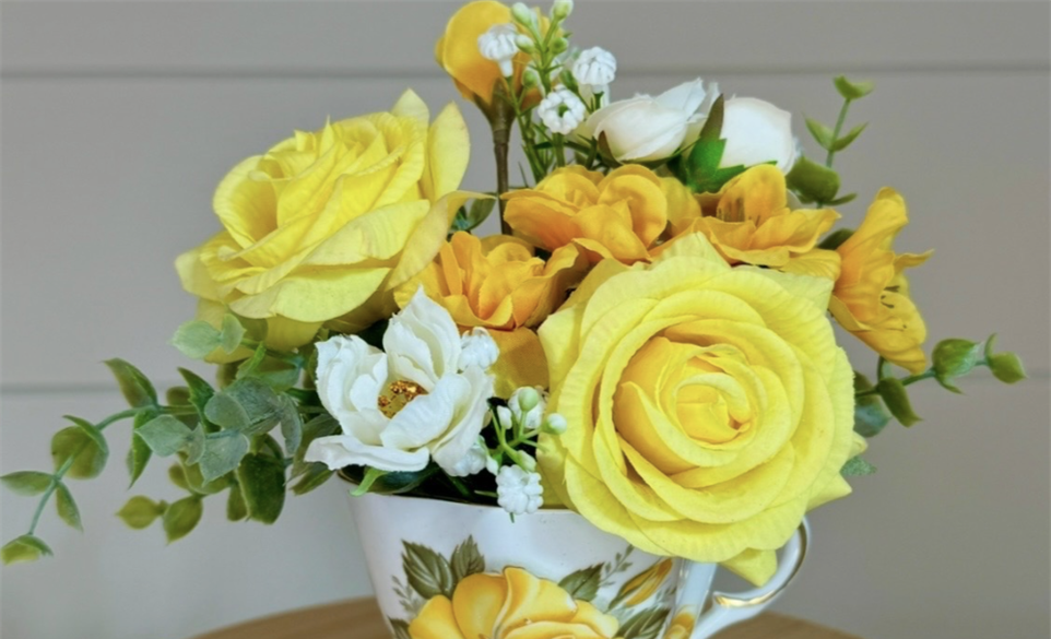 Tea Cup Flower Arrangements