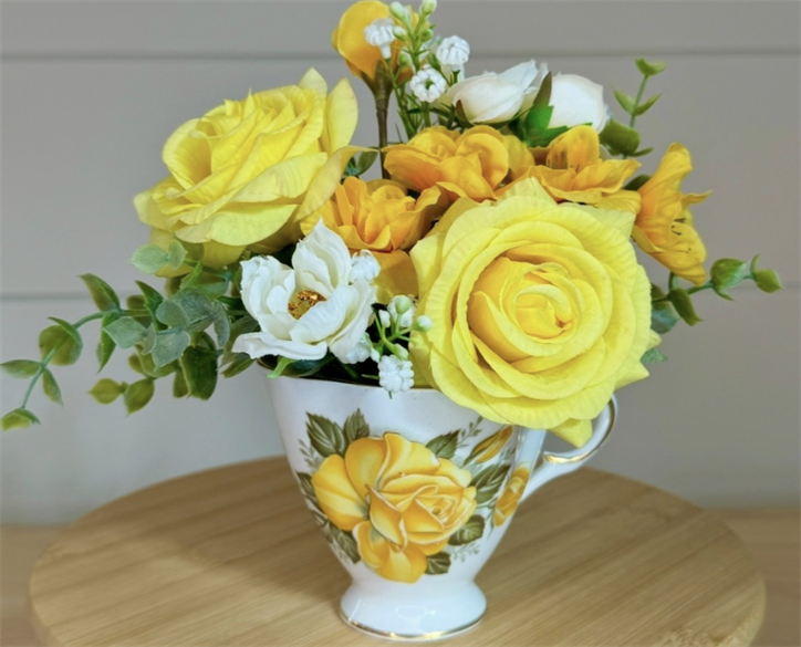 Tea Cup Flower Arrangements