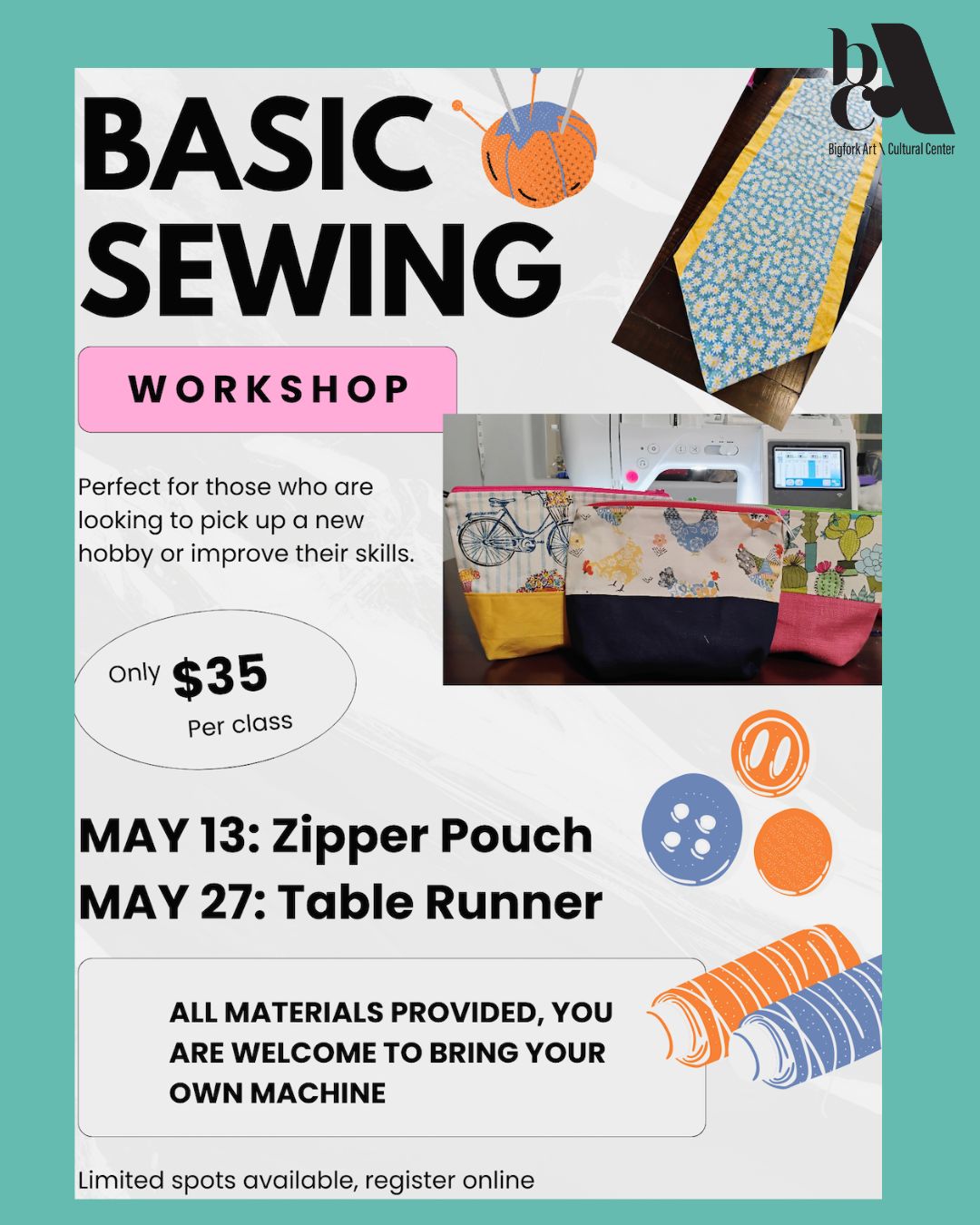 Basic Sewing - Bigfork Art & Cultural Center